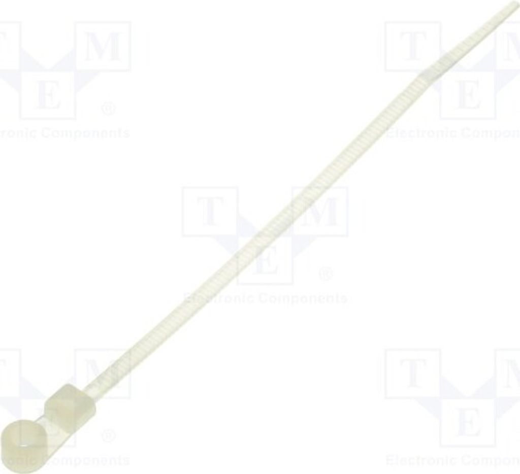 100x Kabelbinder mit Befestigungsöffnung TCV-100 Kabelbinder L: 113mm W: 2,5mm