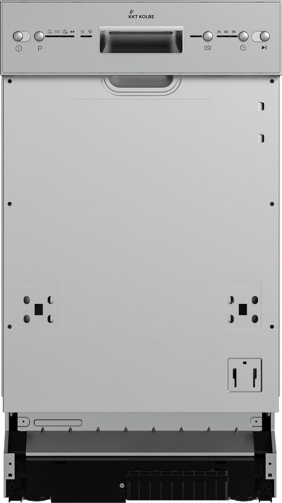 KKT KOLBE Unterbaufähiger Geschirrspüler | teilintegrierbare Spülmaschine | 45cm | AquaStop | Höhenverstellbar Oberkorb | 4 Spülprogramme | 10...