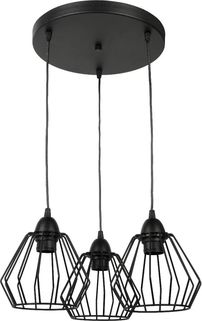 Plafonnier suspension cage 3 lampes pour salle à manger et salon