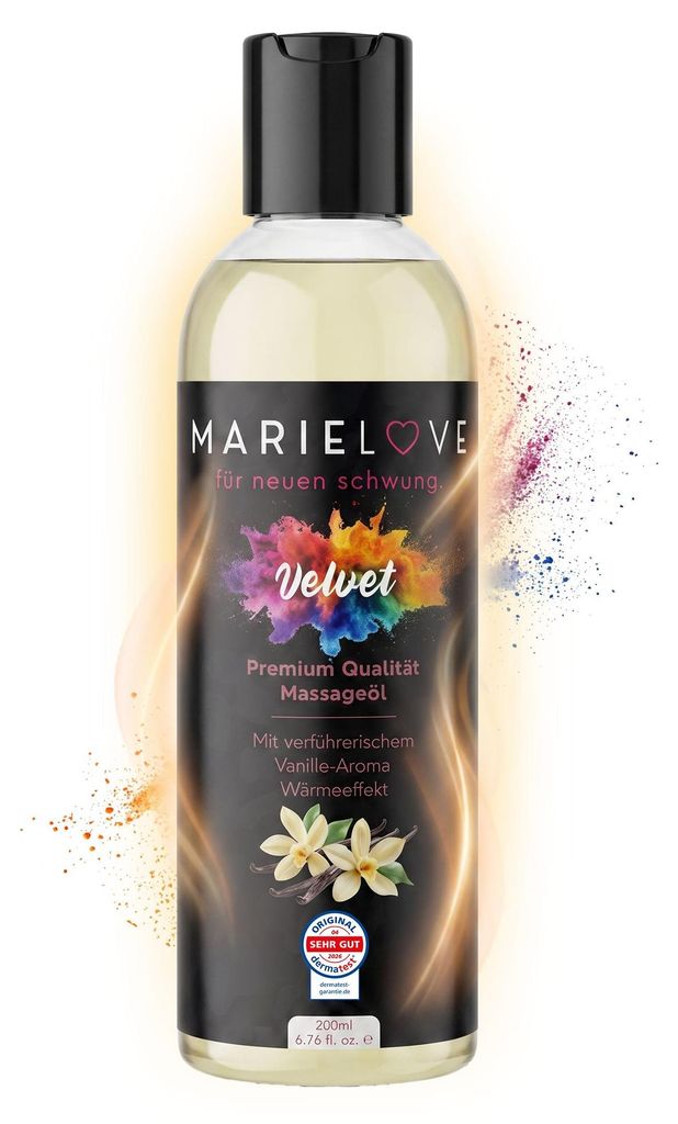 Marielove Velvet Premium Massageöl mit Vanille-Aroma – 100% Produktbild 
