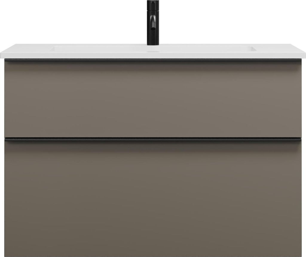 burgbad Eqio Mineralguss-Waschtisch inklusive Waschtischunterschrank, 920x490x618mm, SHCB092F2010C0001G0252