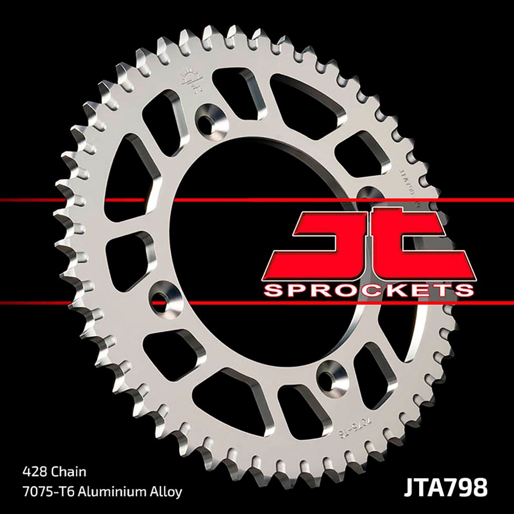 JT SPROCKETS Ultraleichtes selbstreinigendes Aluminiumritzel hinten 798 - 428