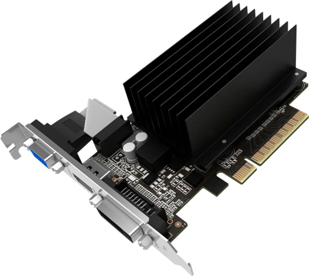 Carte Graphique Multimédia Palit GT 710 - Sorties HDMI DVI et VGA Noir