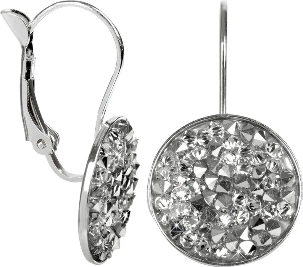 Boucles d'oreilles pendantes en cristal pour femme style sophistiqué