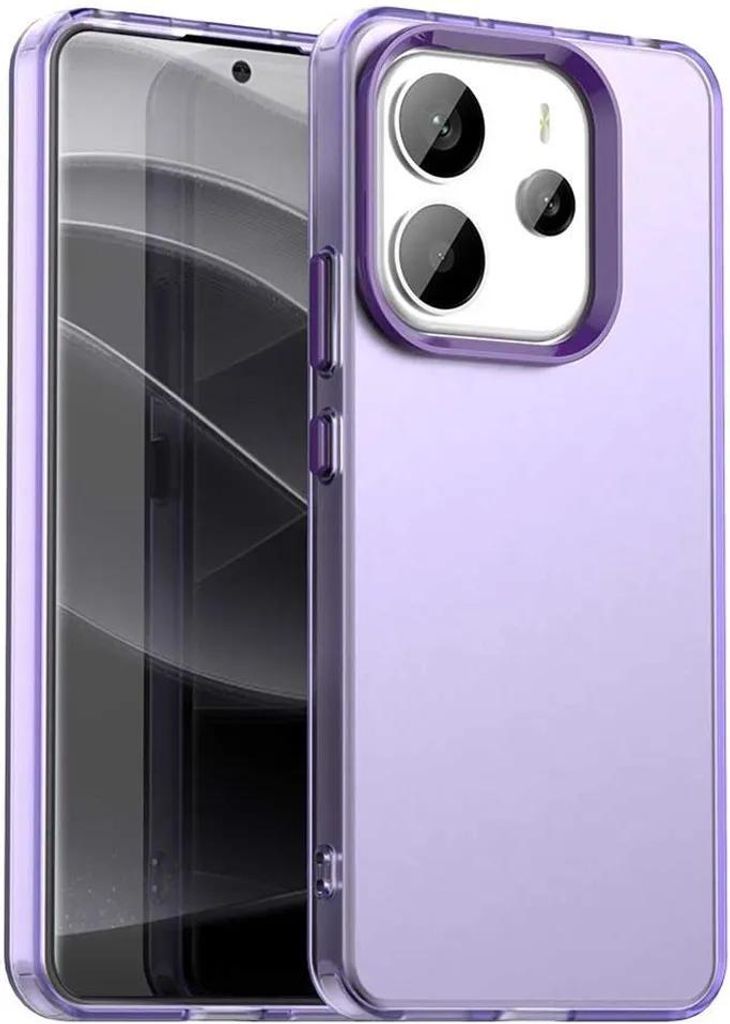 Hülle für Xiaomi Redmi Note 14 4G 163.2mm - Phonesta HardFrost Semi-Transparent Back Cover - Matt Lila