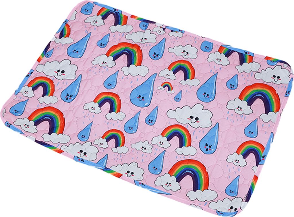 Pet Pee Pad Hundewindelmatte Extra weich, atmungsaktiv, Cartoon-Druck, waschbar, Hundetrainingsunterlage, Haustier-Urinmatte