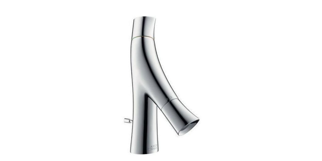 hansgrohe AXOR Starck Organic 2-Griff-Waschtischmischer 50, Zugstangen-Ablaufgarnitur, für Handwaschbecken, 12014140