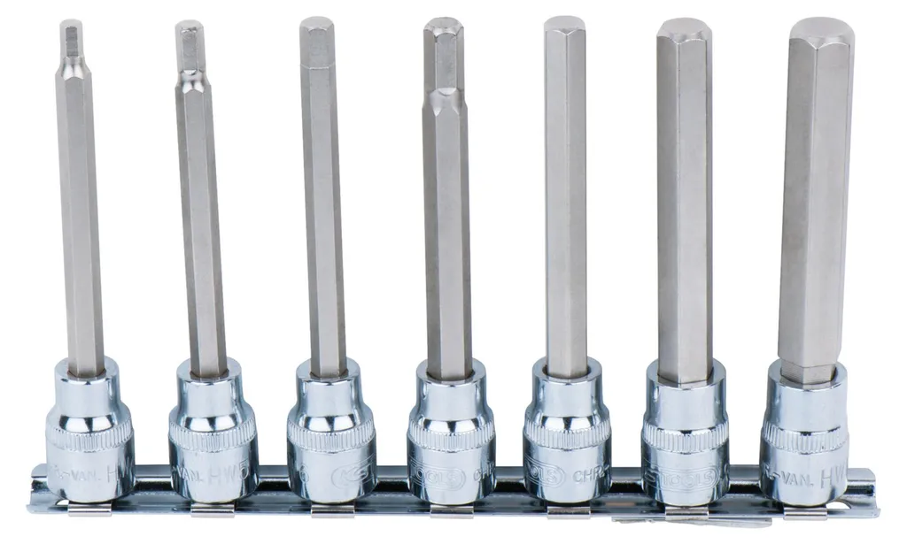 Coffret de douilles 6 pans creux 3/8 CHROMEplus KS TOOLS 918 7 pièces