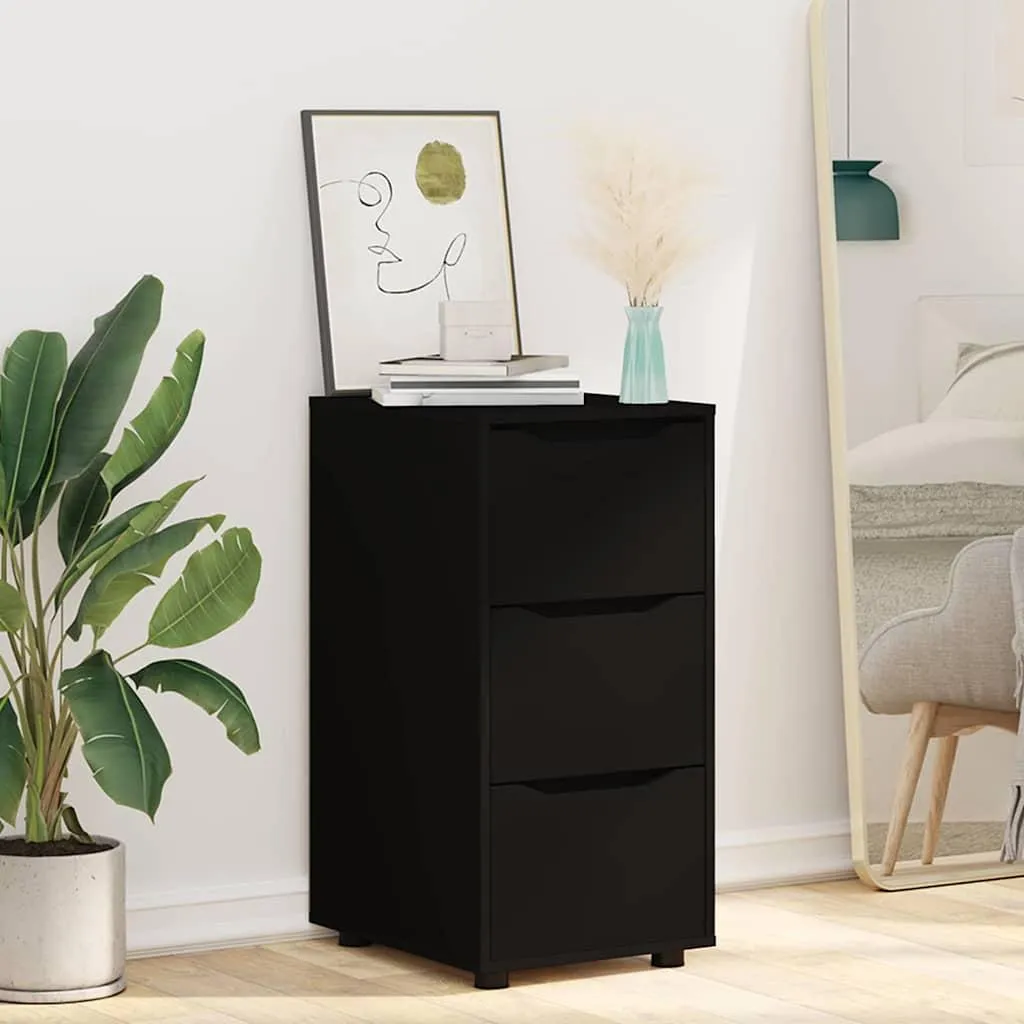 Petit meuble de rangement Noir gain de place pour espaces restreints - 4
