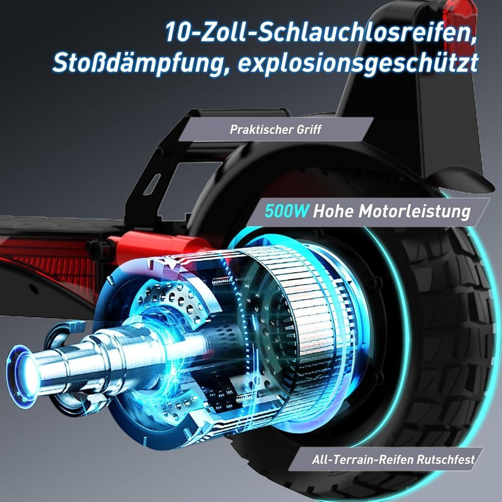 HITWAY H9 Elektroscooter offroad E-Scooter 10 Zoll, 15.6Ah Produktbild 2