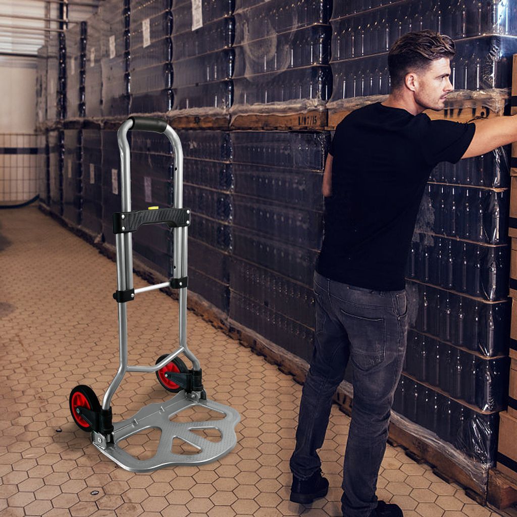 XMTECH hliníkový vozík na vrecia skladací 80 kg, prepravný Obrázok produktu 10