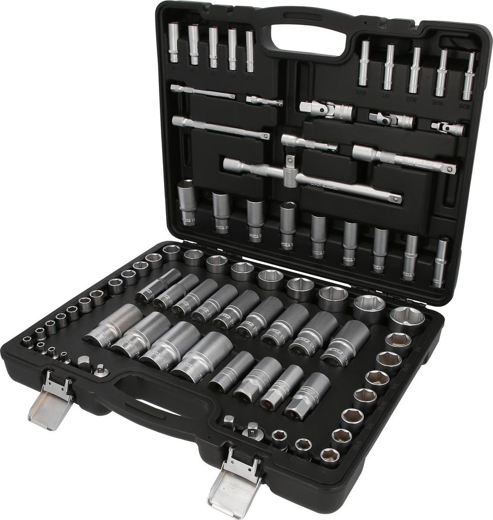 KS Tools 1/4+3/8+1/2 Steckschlüssel-Satz, 82-tlg, Zollmaße