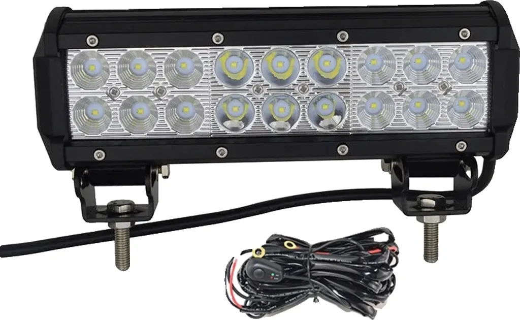 Barre LED 54W contre l'obscurité : visibilité maximale double rangée