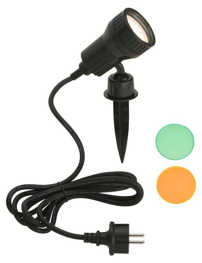 LED Außenleuchte Erdspieß drehbar GU10 IP44 3 W schwarz Produktbild 