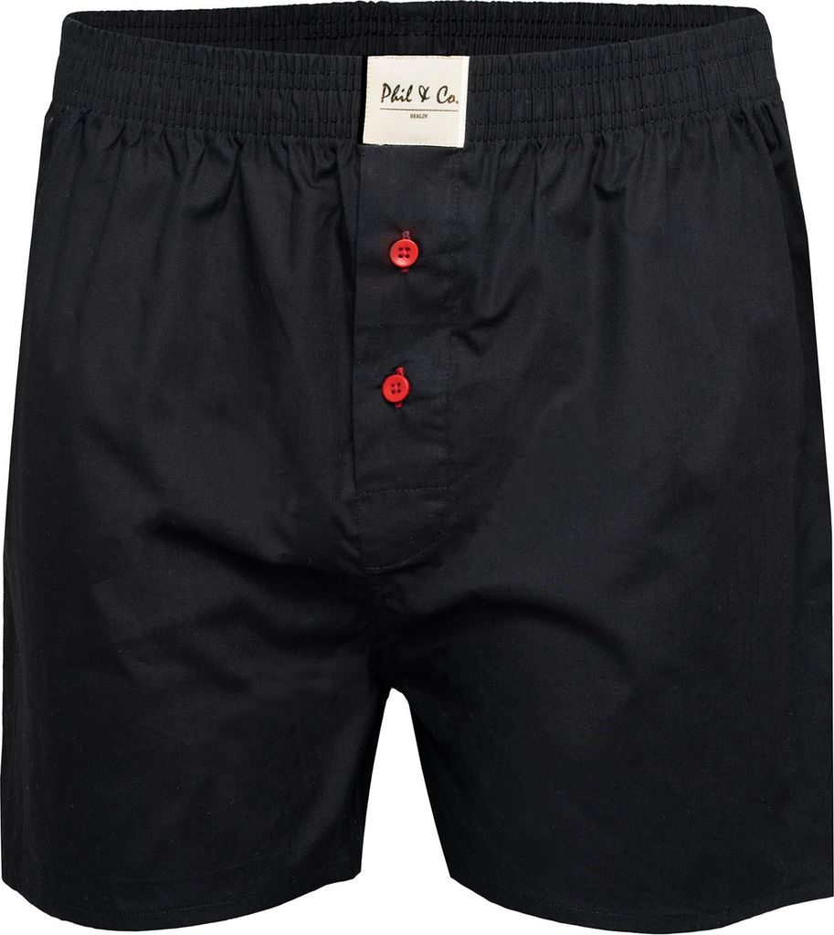 Phil & Co. Berlin Herren Boxer 3-Pack Uni - schwarz - Größe Produktbild 