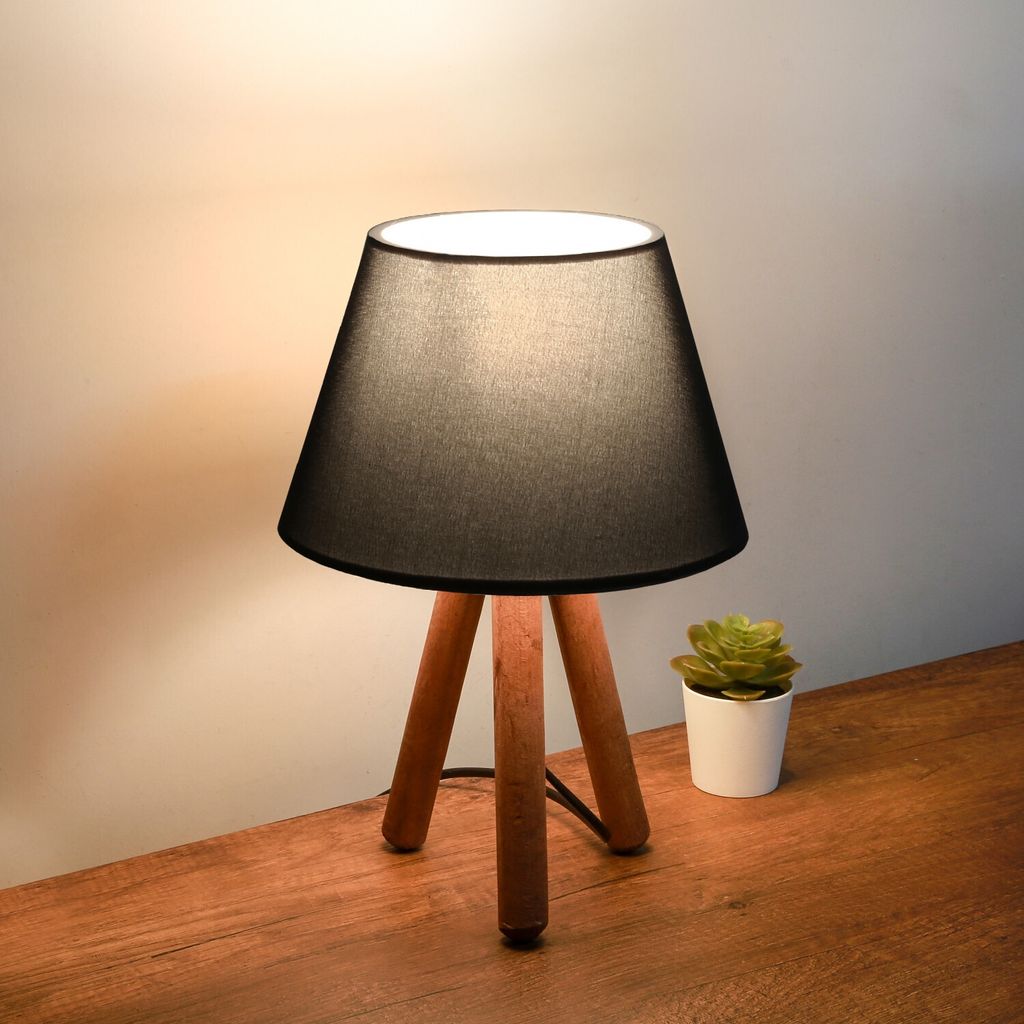 Opviq, AYD- AYDAXL, Anthrazit, Schreibtischlampen, 22 x 14 cm, 100% hölzern