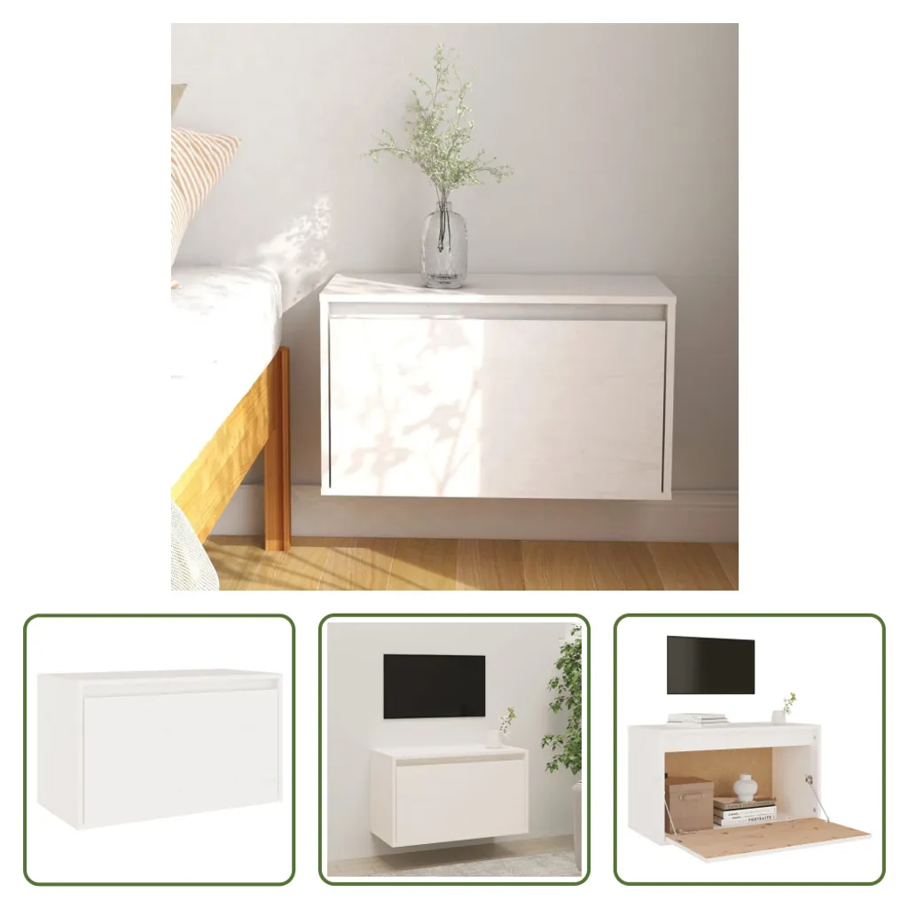 Offerta Armadio a Muro 60x30x35 Bianco - Legno Pino Massiccio Luxury - 10