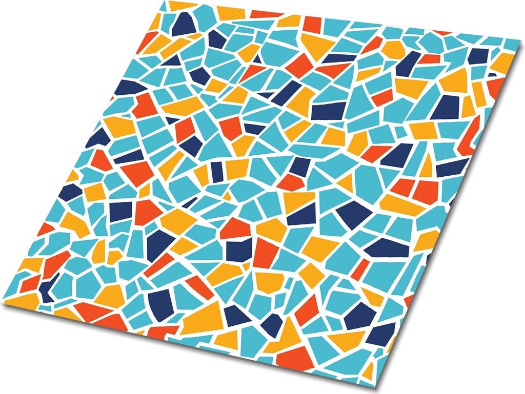 Selbstklebende Platten 30x30 cm Wandpaneele 9 Stück im Set Wanddeko - Bunte Mosaik