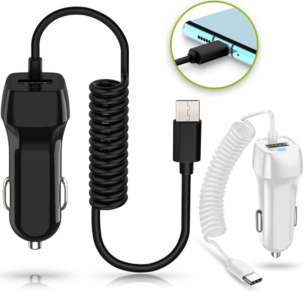 Auto Ladekabel für Xiaomi Poco F7 X7 Pro Ultra Dual Ladegerät 15W Schnell Laden, Farbe:Weiss