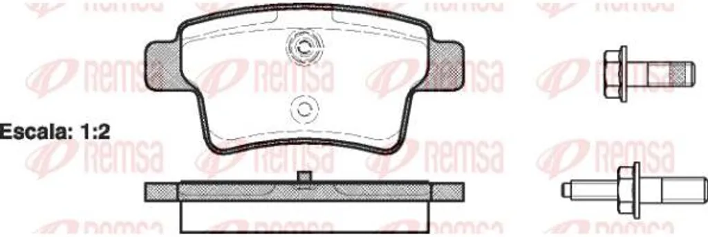 Stopper les Sifflements de Frein C4 avec Plaquettes REMSA 1241.00 OE 425371