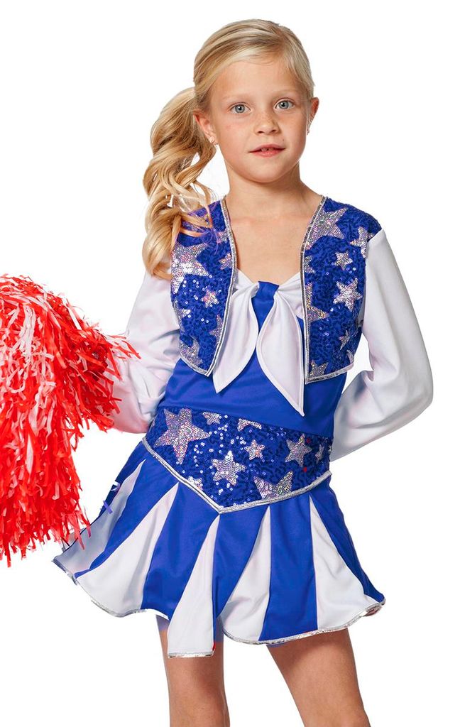 Cheerleader-Kleid blau, Größe:164 Produktbild 