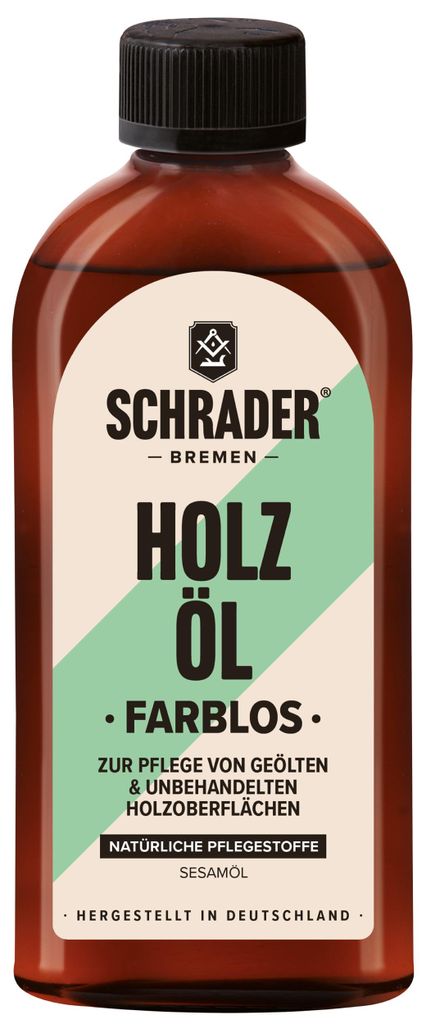 Schrader Holz Öl Farblos - Pflegeöl für Holzoberflächen  - Produktbild 
