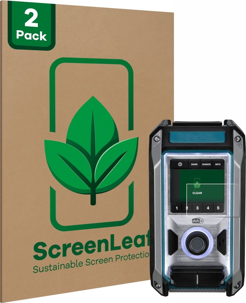 2x ScreenLeaf Schutzfolie für Makita DMR115 nachhaltiger Displayschutz Display Schutz Folie Klar Transparent