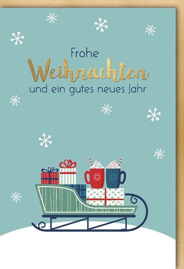 Weihnachten - Glückwunschkarte im Format 11,5 x 17 cm mit Umschlag