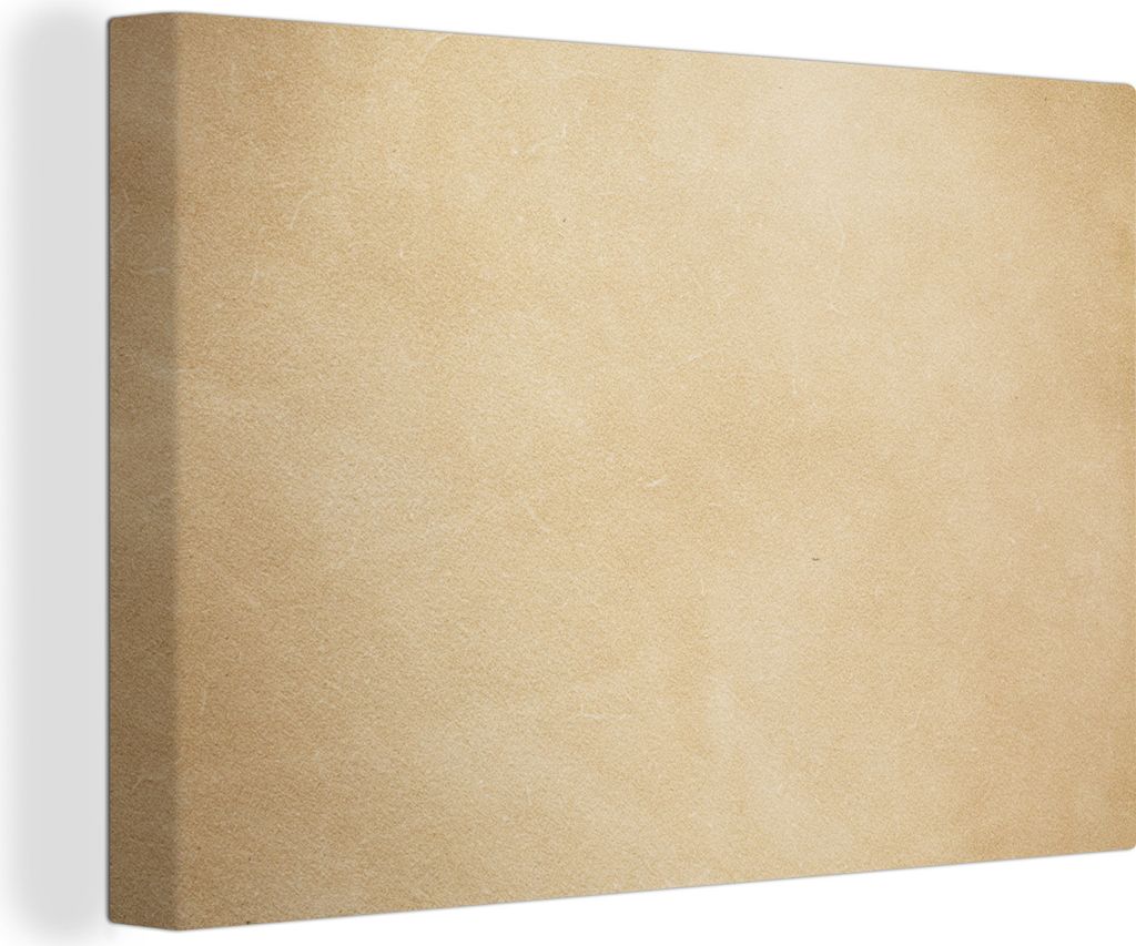 OneMillionCanvasses - Leinwandbilder - 150x100 cm, Leder - Strukturiert - Lederoptik - Beige, Wandbilder Kunstdruck Wanddekoration - Foto auf Lei...