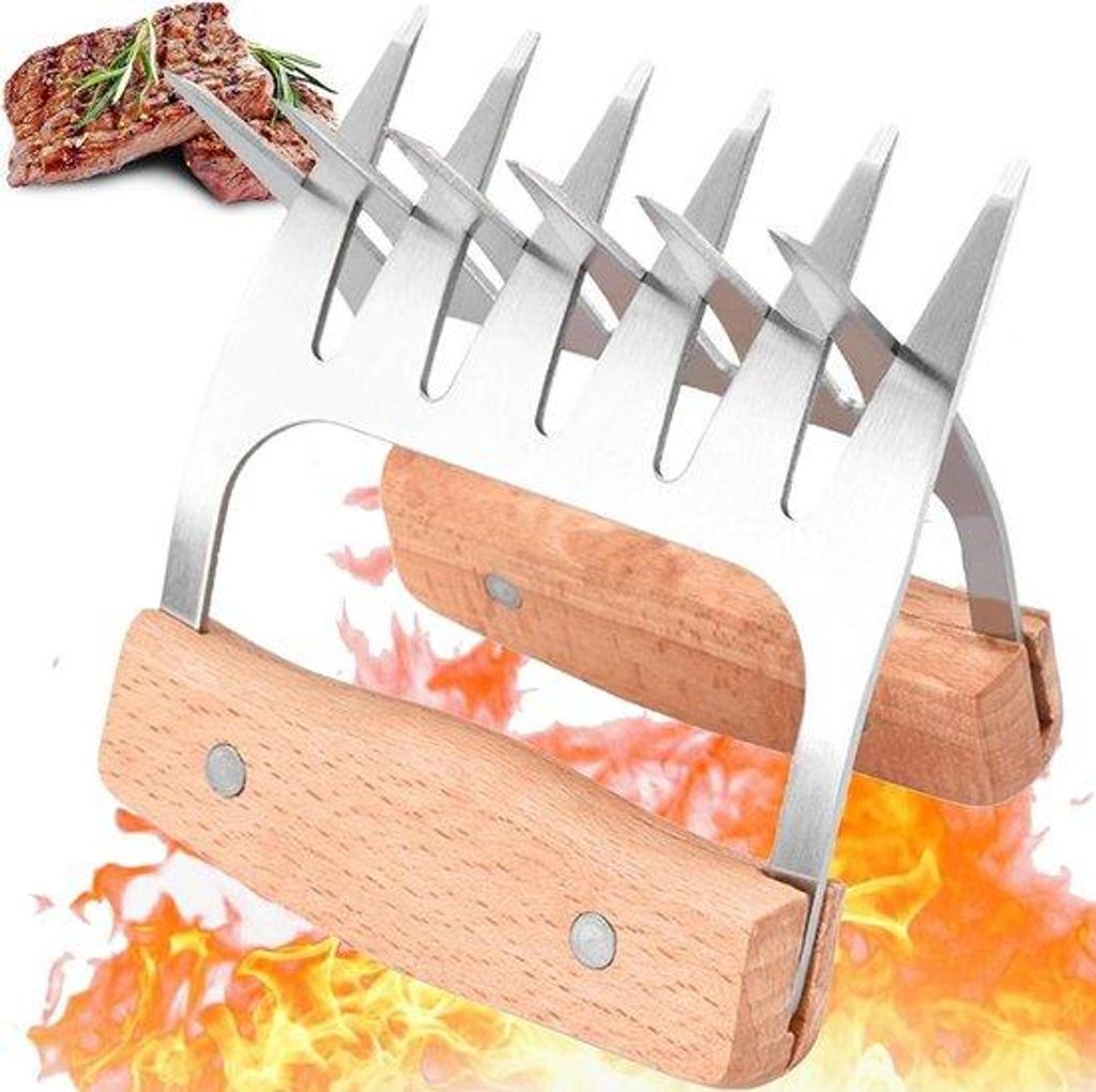 Fleischzersetzungsgerät - Set aus 2 Grillzubehörteilen für das Aufschneiden von Fleischstücken