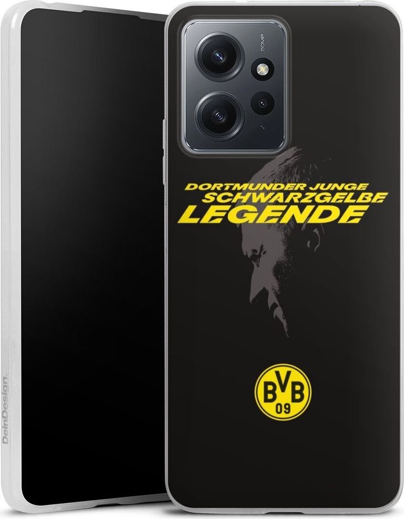 DeinDesign Slim Hülle für Xiaomi Redmi Note 12 4G Silikon Case Ultra Dünn Handyhülle BVB Borussia Dortmund Marco Reus