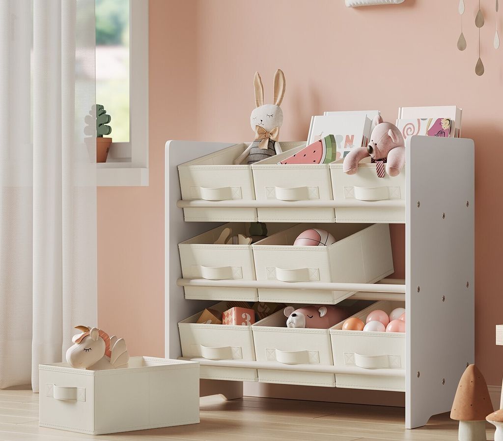 SONGMICS Spielzeugtruhe Kinderregal Kinder Bücherregal mit Produktbild 1