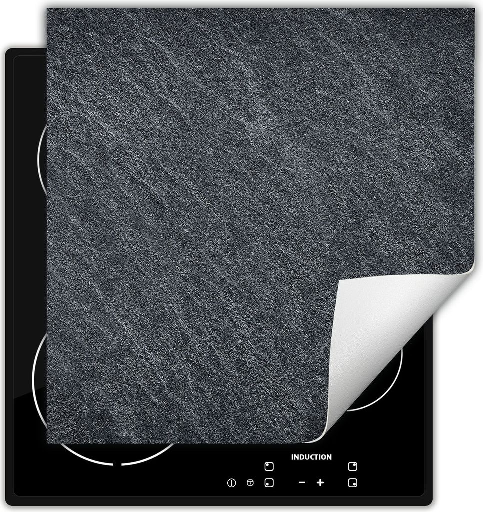DarHaus Herdabdeckplatte 50x52 cm Anti Rutsch Matte Aufrollbar, grau - schiefer