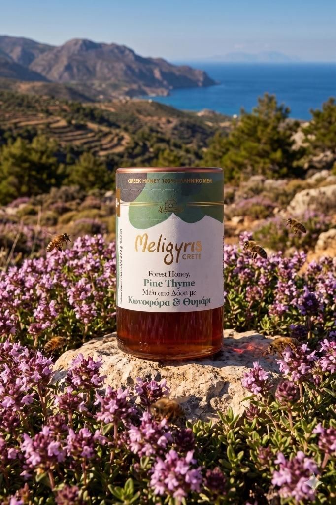 Meligyris Honig 450 g aus Kreta Pinien-Thymian Natürlich Produktbild 