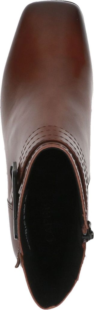 Caprice Damen Stiefelette Karree Spitze elegant Blockabsatz Schnalle 9-25315-41, Größe:37 EU, Farbe:Braun