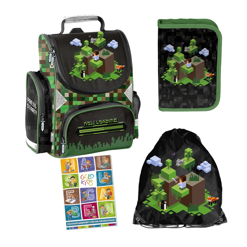 Schulranzen für Jungen und Mädchen, 4er-Set - Produktbild 