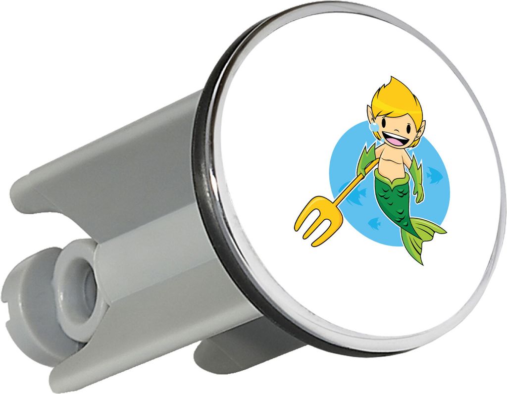 Huuraa Waschbeckenstöpsel Wassermann Fabelwesen 4cm höhenverstellbar Abflussstopfen Geschenkidee