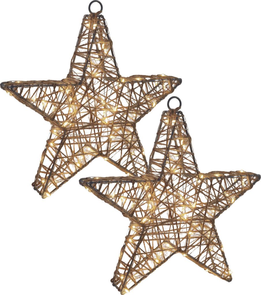 Näve Leuchten 2er-Set LED Weihnachtsdeko "Metallstern" L/B: 25 cm 2er-Set LED Weihnachtsdeko "Metallstern" L/B: 25 cm 2er-Set LED Weihnachtsdeko "...