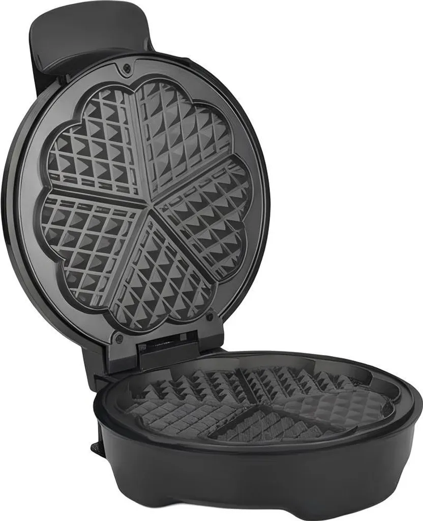 Avizar Gaufrier 1000W à Double Plaque Cœur Noir pour Gaufres Maison