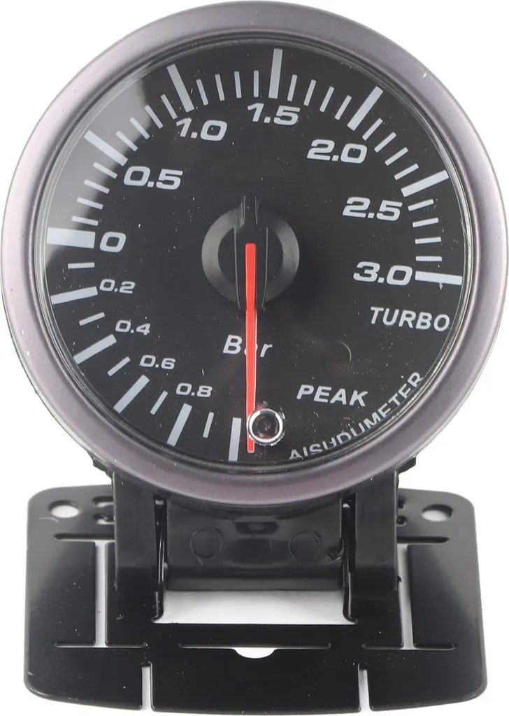 Manomètre Turbo 60mm Haute Visibilité LED 3.0 Bar avec Cadran Noir