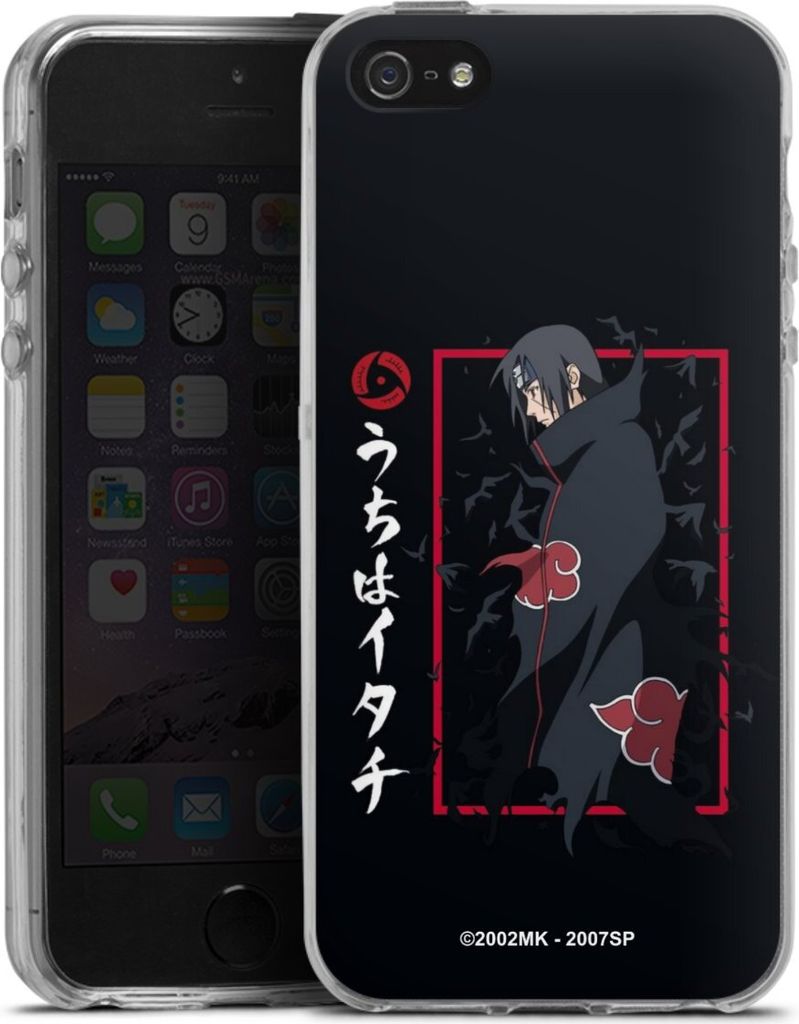 DeinDesign Handyhülle für Apple iPhone 5s Silikon Hülle Case Smartphone Schutzhülle Naruto Shippuden Offizielles Lizenzprodukt Itachi Uchiha