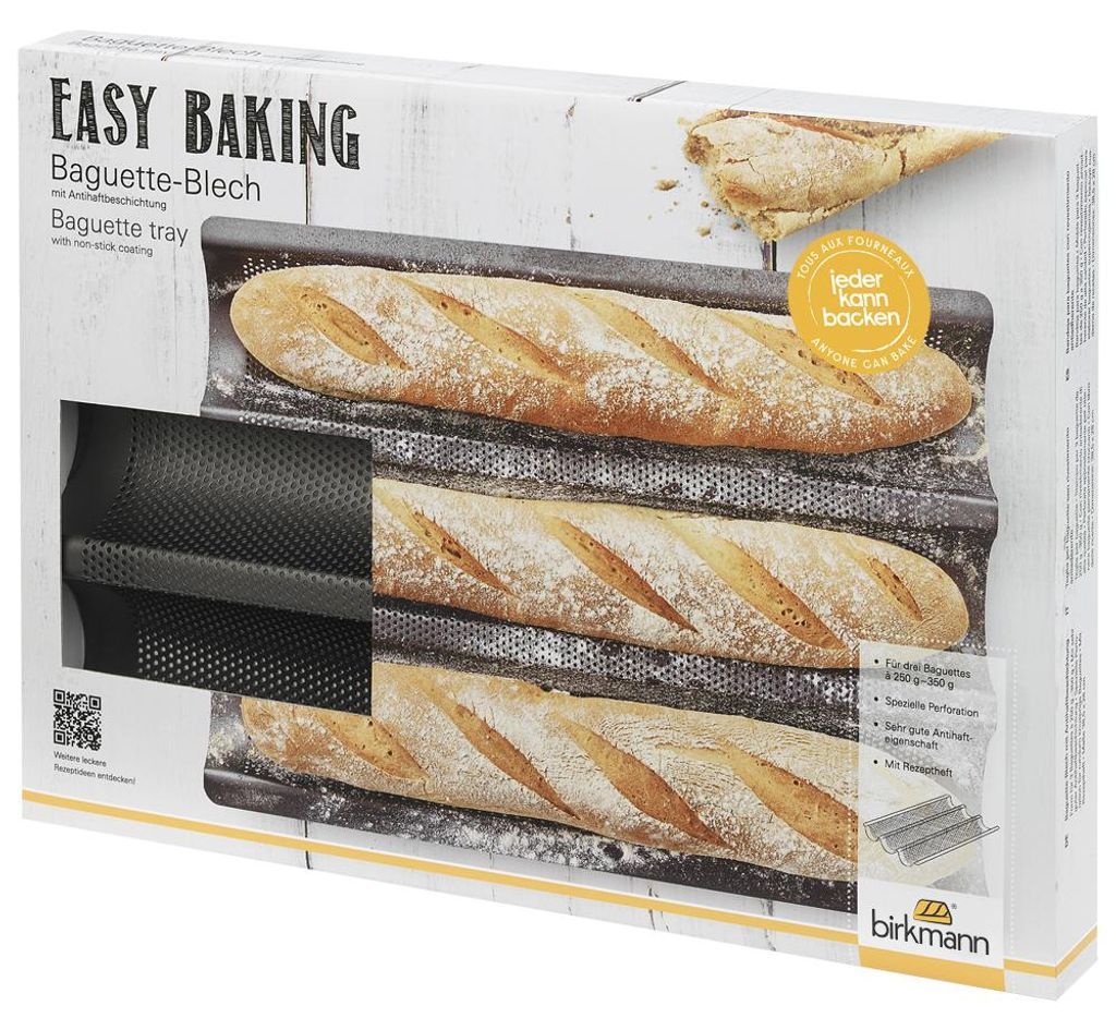BIRKMANN 3er Baguette-Blech, L 38,5 x B 28 x H 4 cm, Produktbild 