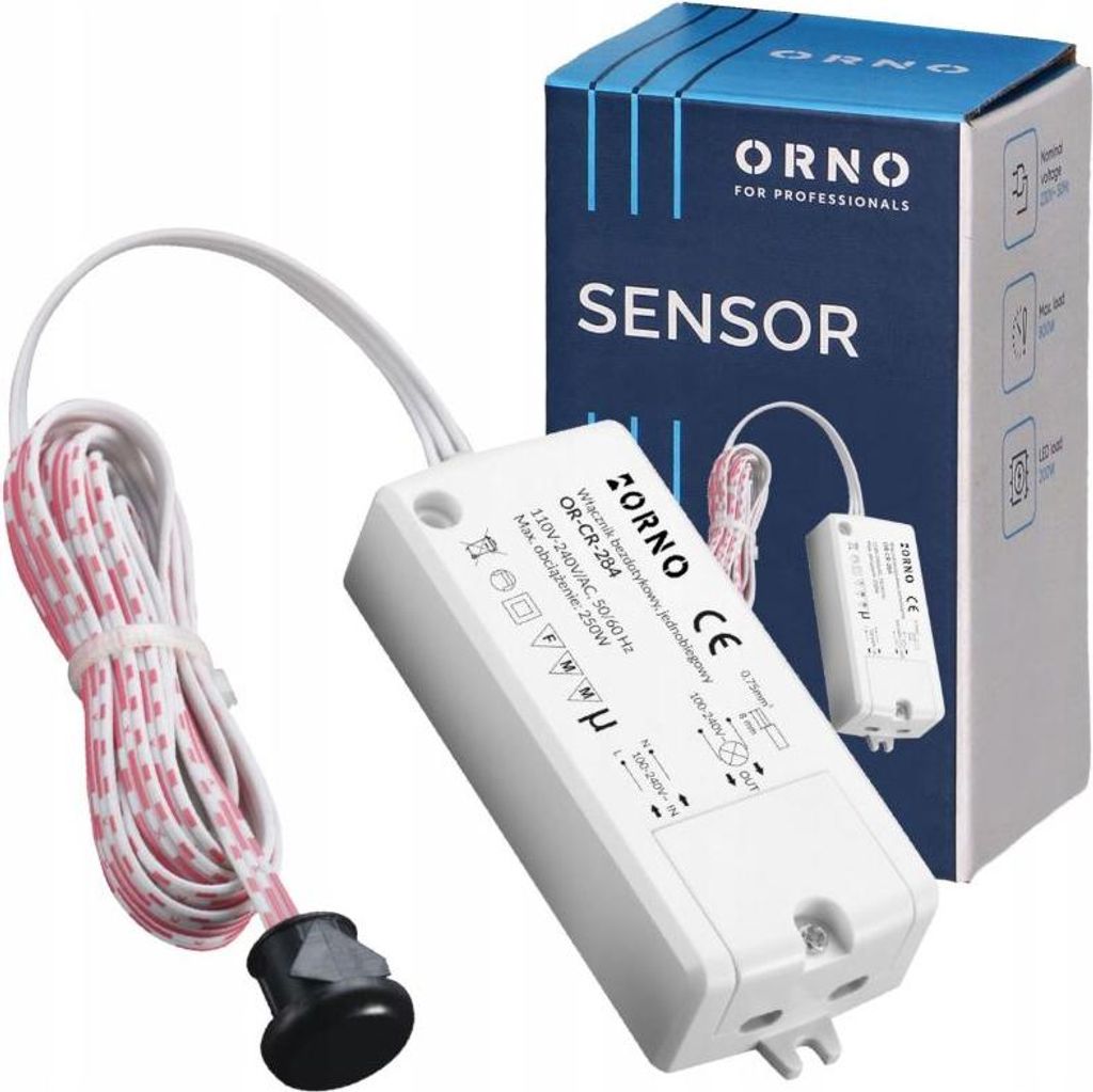 Interruttore unipolare senza contatto IP20 250W Orno Immagine del prodotto 