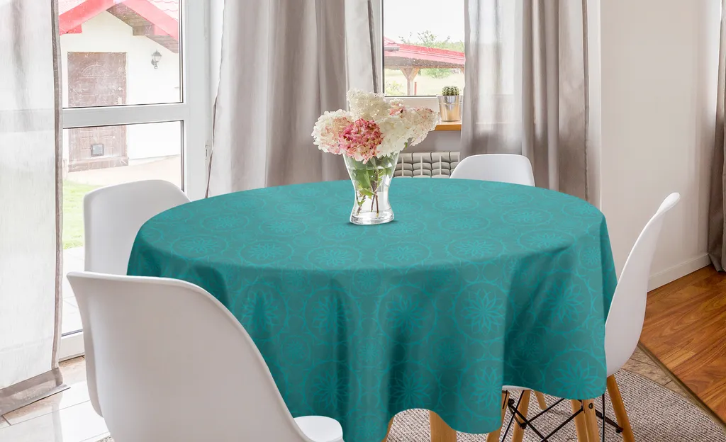 Idea Regalo Casa: Tovaglia Rotonda 150cm ABAKUHAUS Blu Turchese
