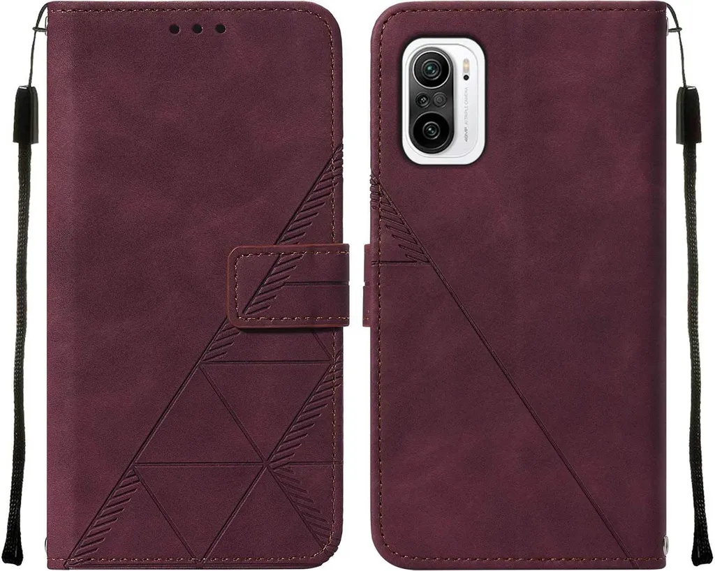 Cover Portafoglio Rosso Xiaomi Poco F3 / Redmi K40 Pro Pelle Goffrata
