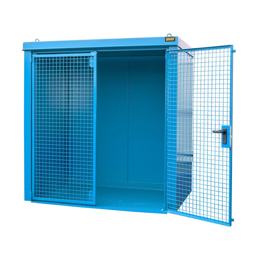 Bauer Südlohn Gasflaschen-Container GFC-B M2, lackiert, Lichtblau