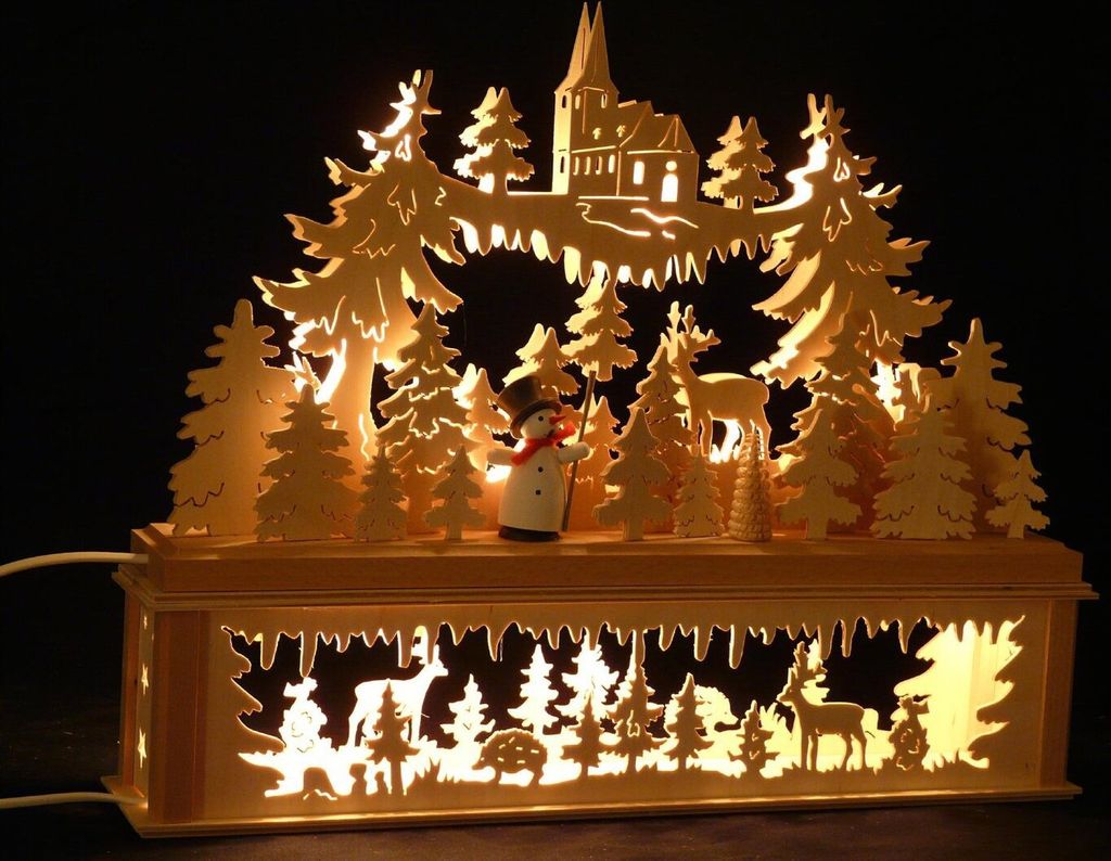 Original Erzgebirgischer Marken Schwibbogen Lichterbogen 50 x 43 cm K50-1_142