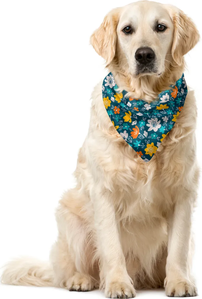 Bandana per Cani ABAKUHAUS 55x55 - Primavera per il tuo Migliore Amico