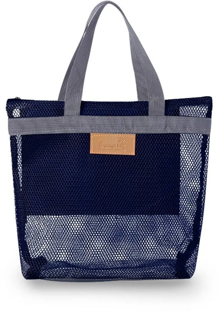 Sac à provisions zippé bleu : fini les articles qui tombent du cabas
