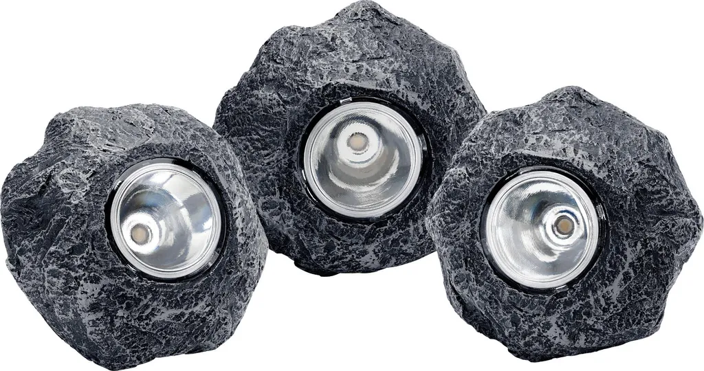Kit 3 spots LED Rocklight Pontec PondoStar 87585 - Éclairage étanche